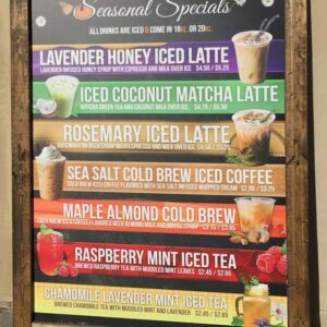 Coffee Sign Menu