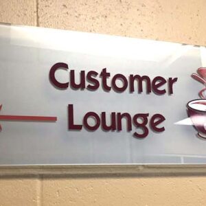 Customer Lounge Sign