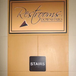 Restroom Stairs Signs