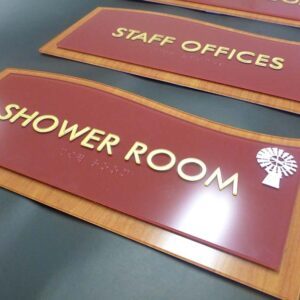 Staff Shower Signs
