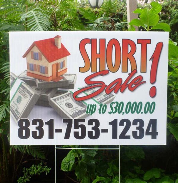 Short Sale Yard Sign
