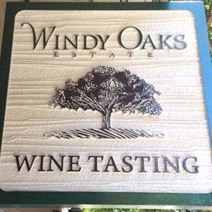 Windy Oaks Sandblasted Wood Sign