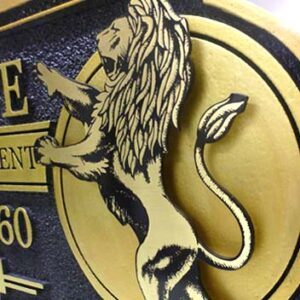 Lion Bronze Plaque
